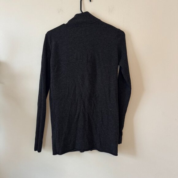 TORY BURCH 1/2 Zip Wool Cashmere Sweater with Gold Hardware - Picture 2 of 9